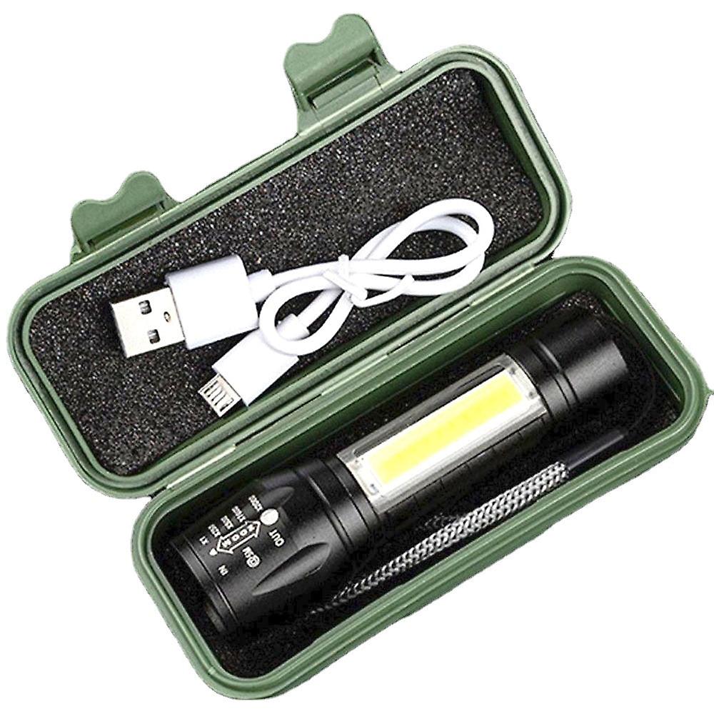 Portable Rechargeable Zoom Led Flashlight Torch Lantern 3 Lighting Modes Camping Light Mini Led