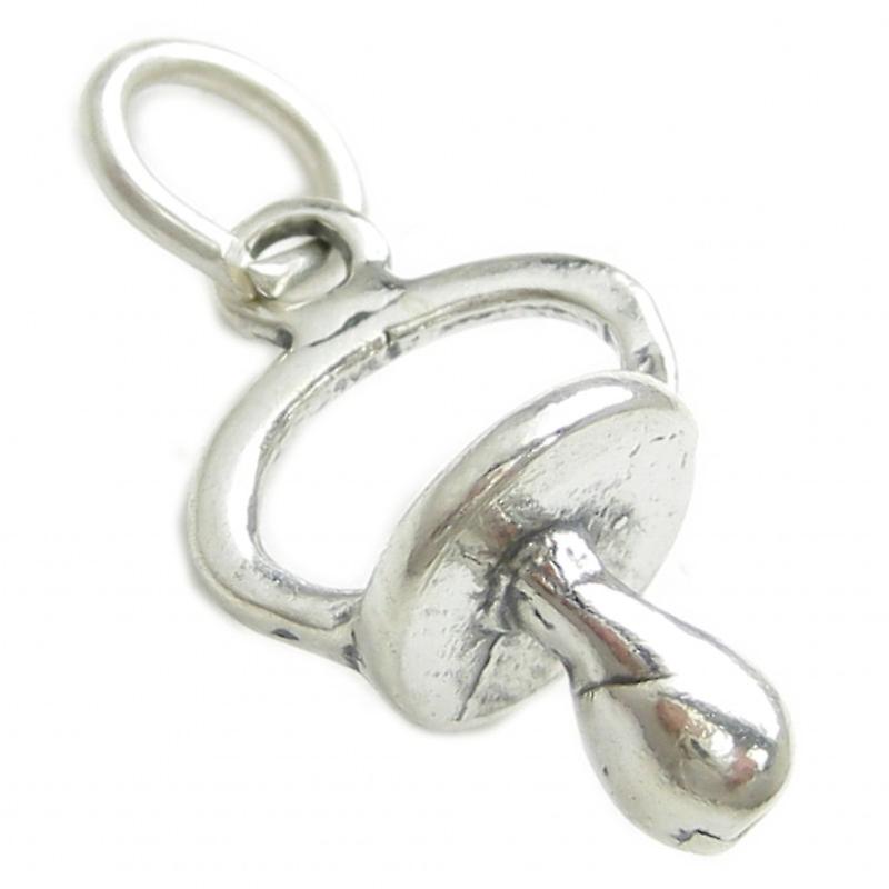 Dummy Pacifier Sterling Silver Charm .925 X1 Dummies And Pacifiers Charms