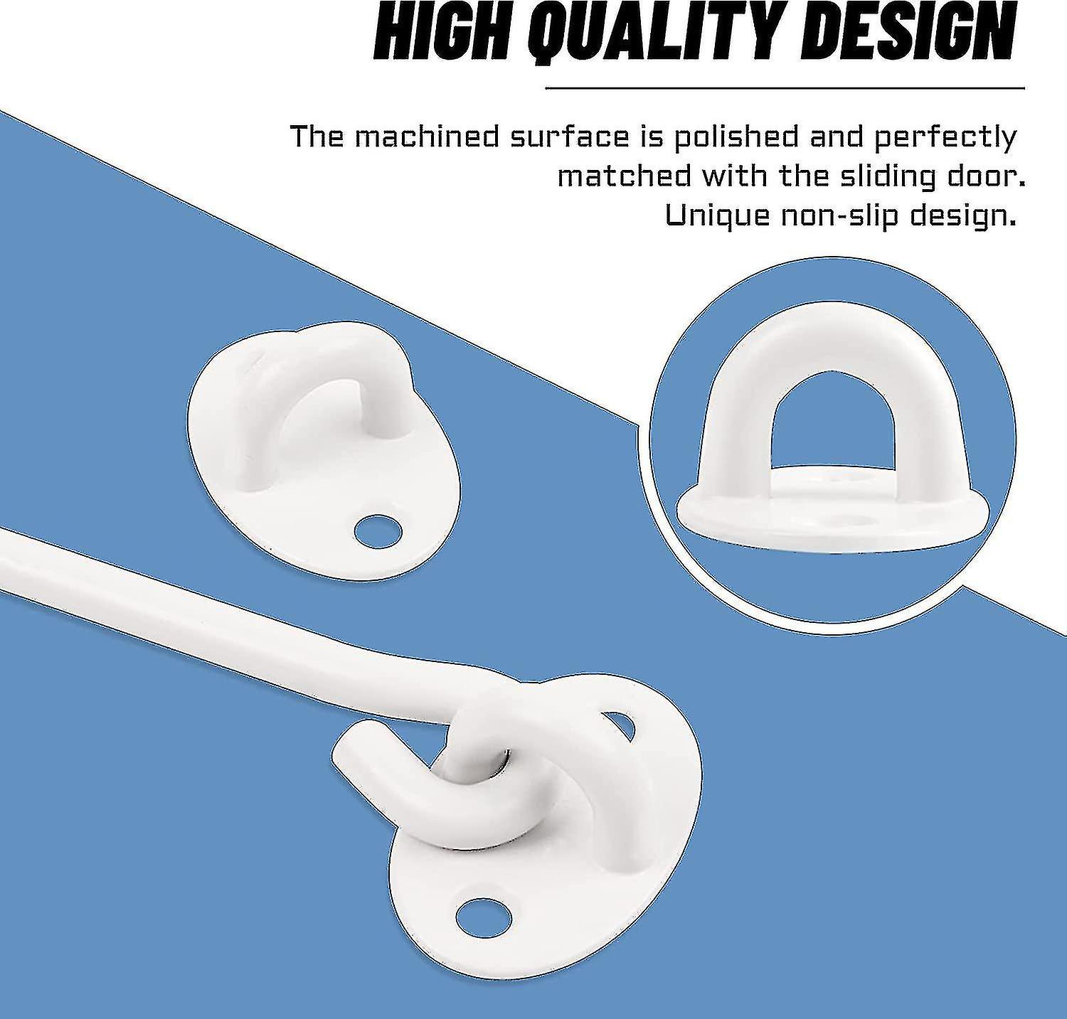 TopHomer Stainless Steel Window Hook - 3 Inch Black Eye Latch Lock For Sliding Doors, Windows, Cabin, Shed