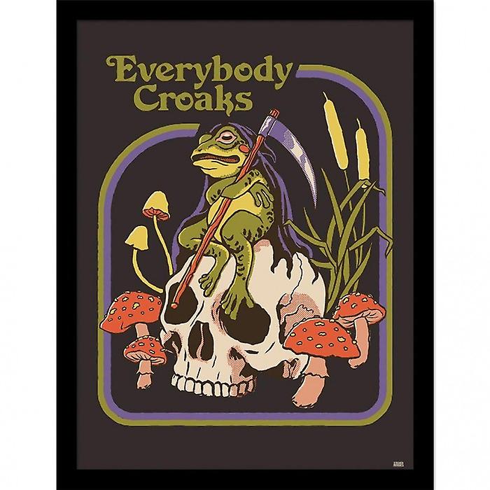 Steven Rhodes Everybody Croaks Framed Poster