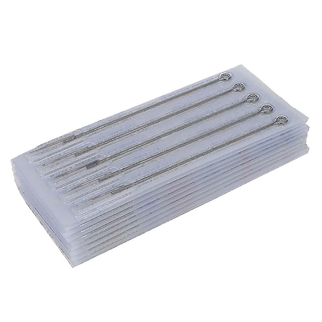 50 aiguilles de tatouage rondes de 3 ml en acier inoxydable