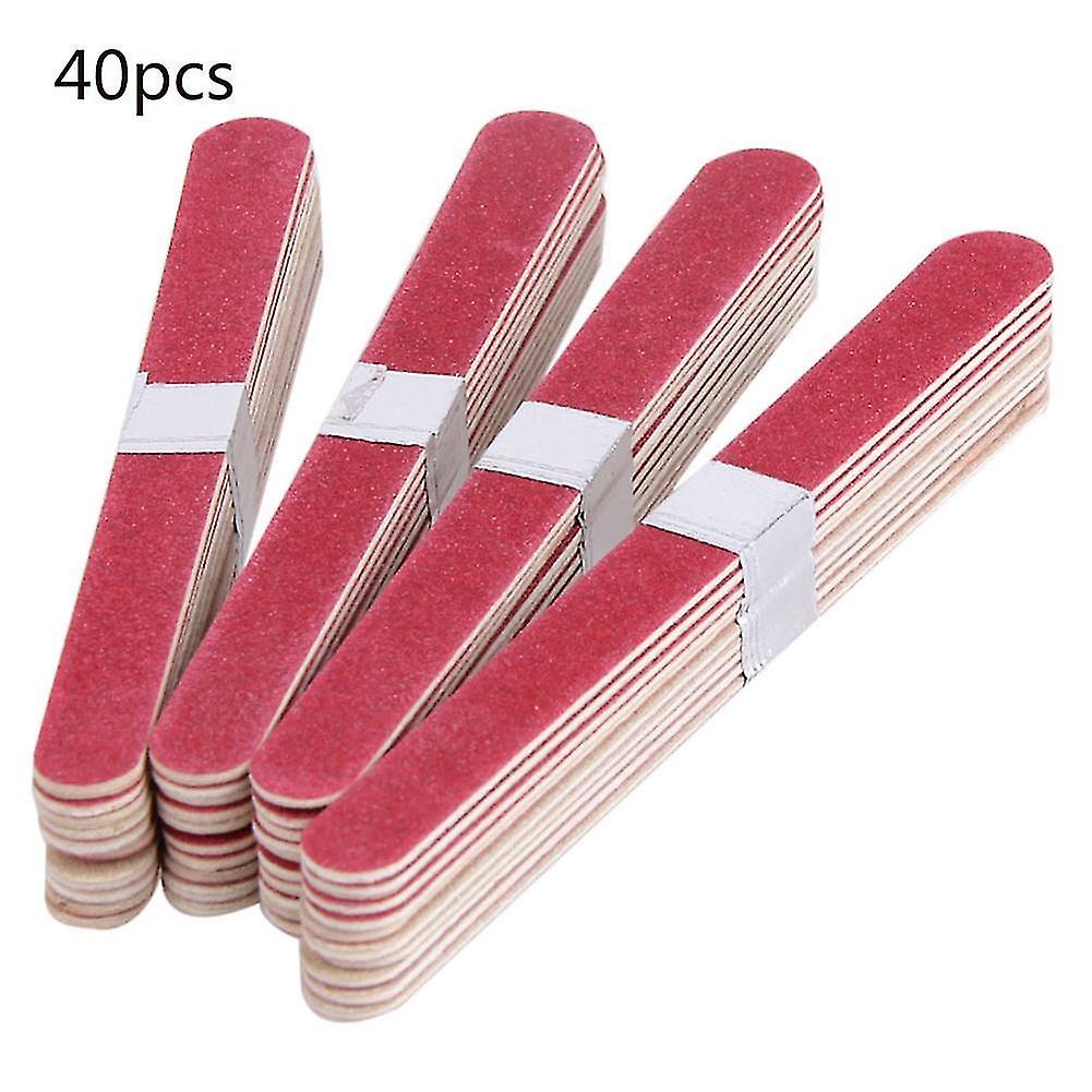 10/40Pcs Wood Nail Art Sanding Buffer Buffing Block Polish Files Manicure Tool