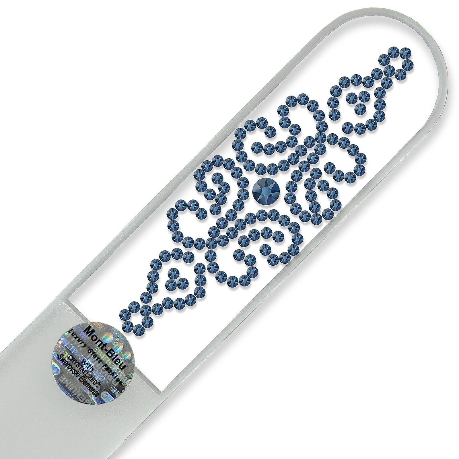 Mont Bleu Maharani Crystal nail file LE-16 - Metallic Blue
