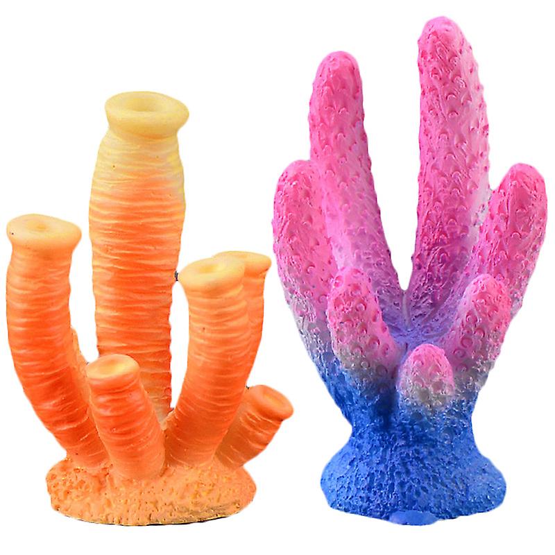 5 قطع حوض السمك الحلي ديكور حوض السمك الجنية حديقة الراتنج الشعاب المرجانية الاصطناعية محاكاة نجم البحر المناظر الطبيعية Kawaii ديكور