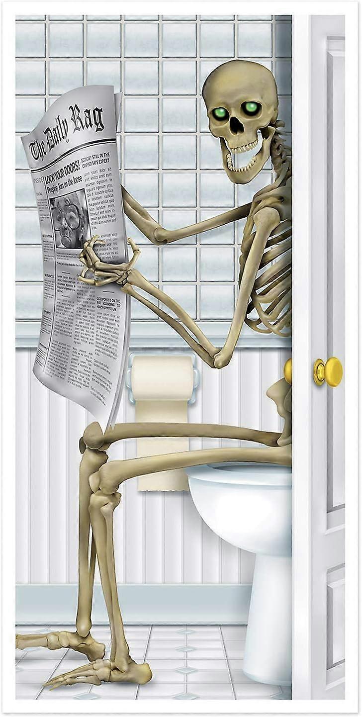Skeleton Restroom Door Cover Party Accessory (1 count)