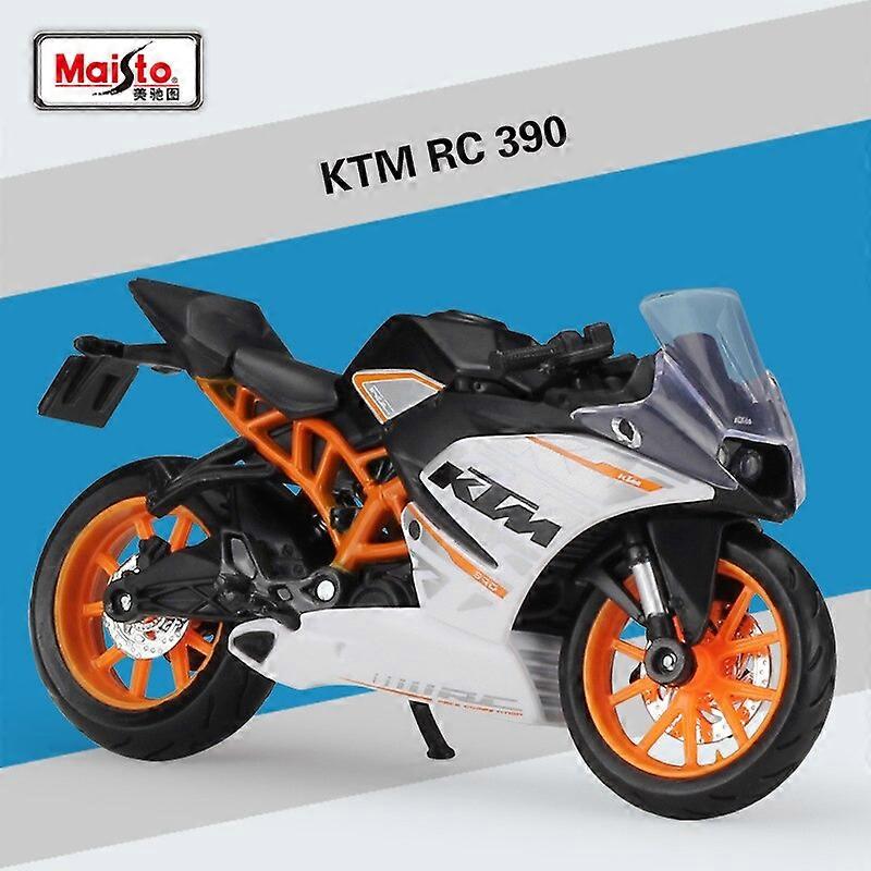 Maisto 1:18 Ktm Rc 390 Motorcycle Simulation Alloy Model With Base Toy Motorcycles