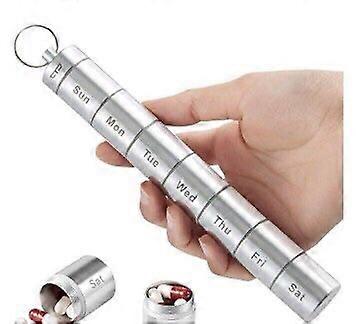 Tabletkový box 7-dňový kovový úložný box