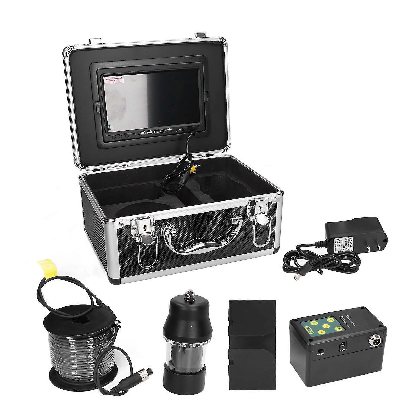 7 Inch LCD Monitor Fish Finder IP68 Waterproof 30m Cable Underwater Visual Fish Detector for Lake Boat Fishing 110240VUS Plug NO.9540