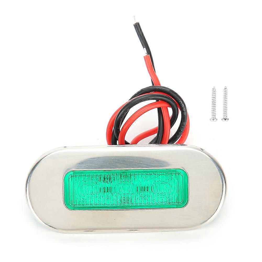 12 فولت الفولاذ المقاوم للصدأ البحرية LED إشارة ضوء مؤشر ملاحة مقاوم للماء للقارب YachtGreen