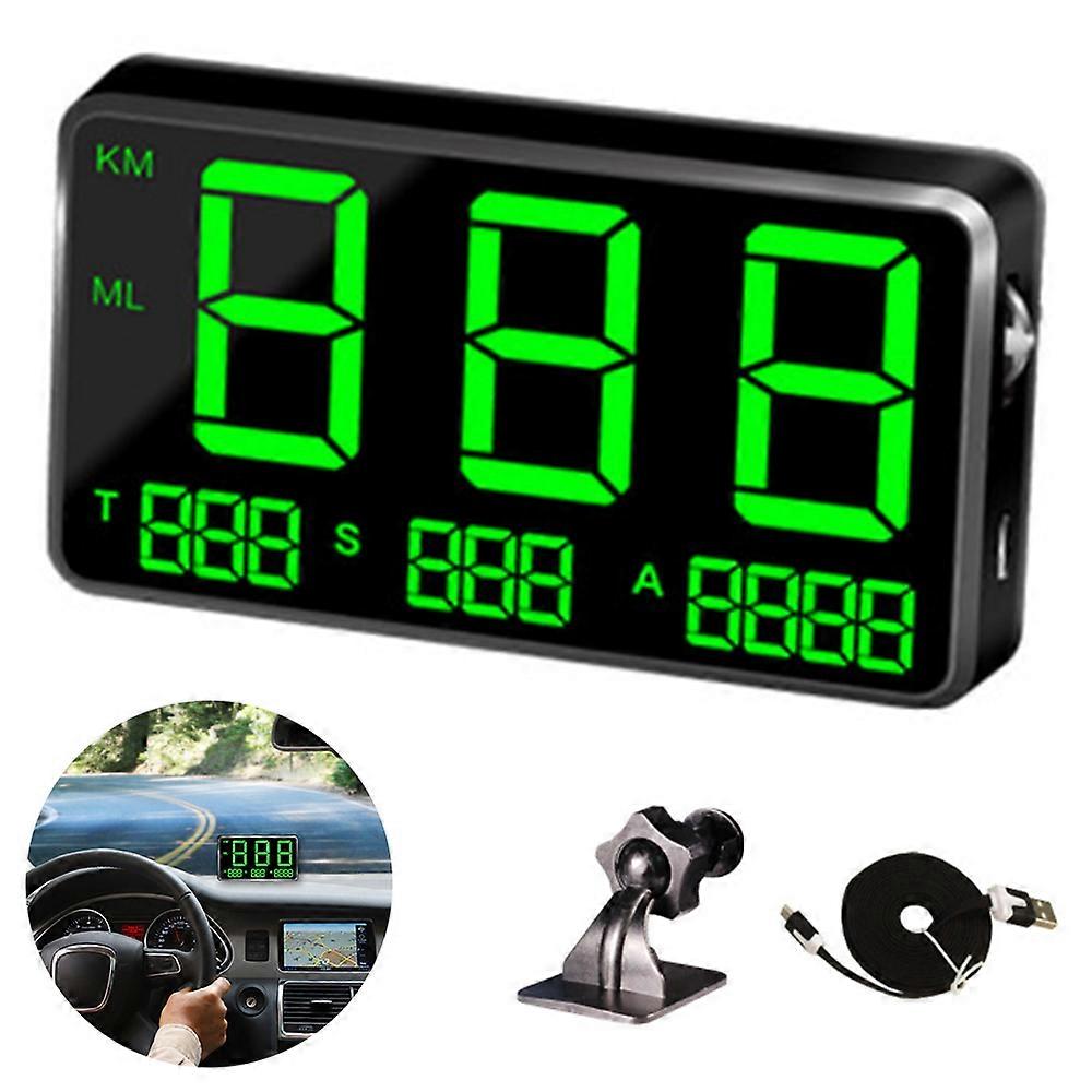 Universele Hud Heads Up Display Groot Scherm Digitale Snelheidsmeter Hoogte Snelheid Projector Film Over Speed Warning voor auto's en andere voertuigen