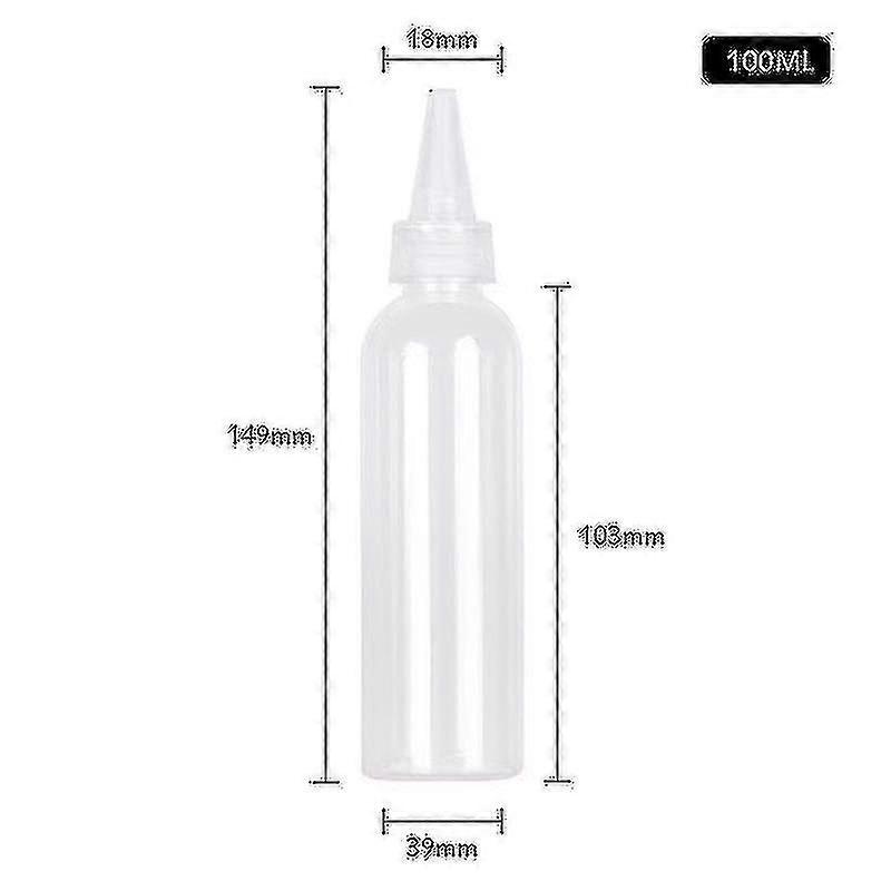 Bottle Plastic Transparent Sharp-mouth Color Paste Bottle Squeezable And Sub-bottled Portable Travel Essential Supplies