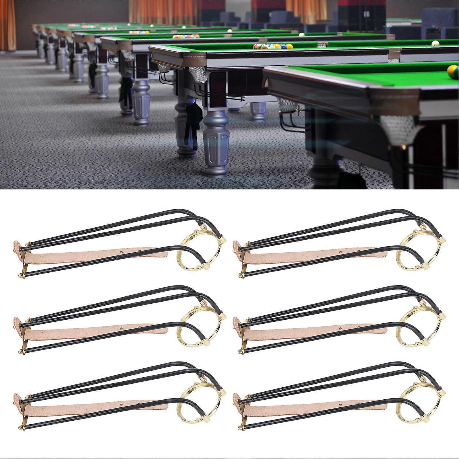 6Pcs Billiards Table Pocket Rail Slide Track Leather Belt Replacement Billiard Table Accessories