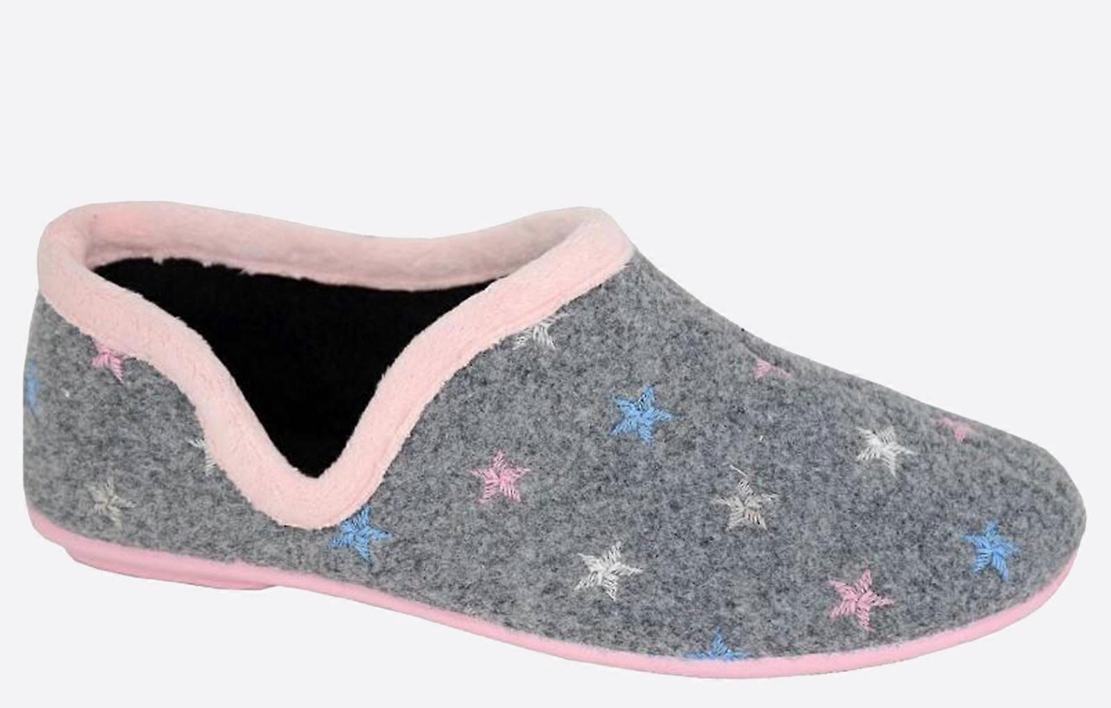 Sleepers Aria Slippers Grey/Pink