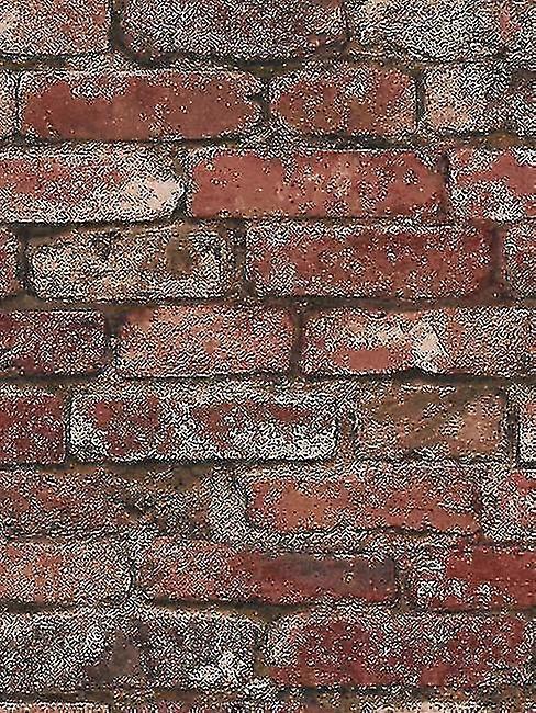 Red Brick Effect Wallpaper Fine Decor Fd31285
