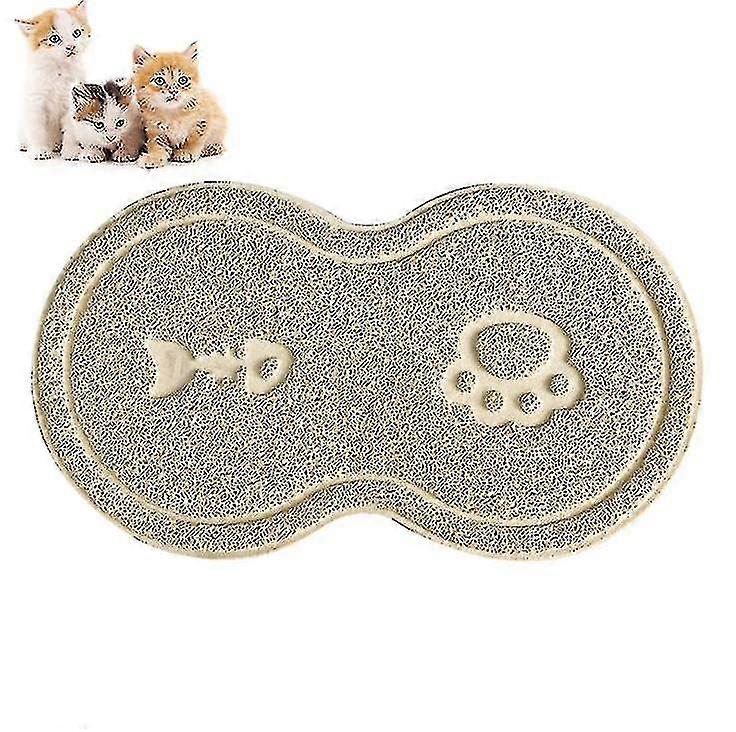 Cat Litter Mat Cat Placemat Cat Floor Mat Cat Toilet Mat Cat Litter Mat 8 Shapes (beige