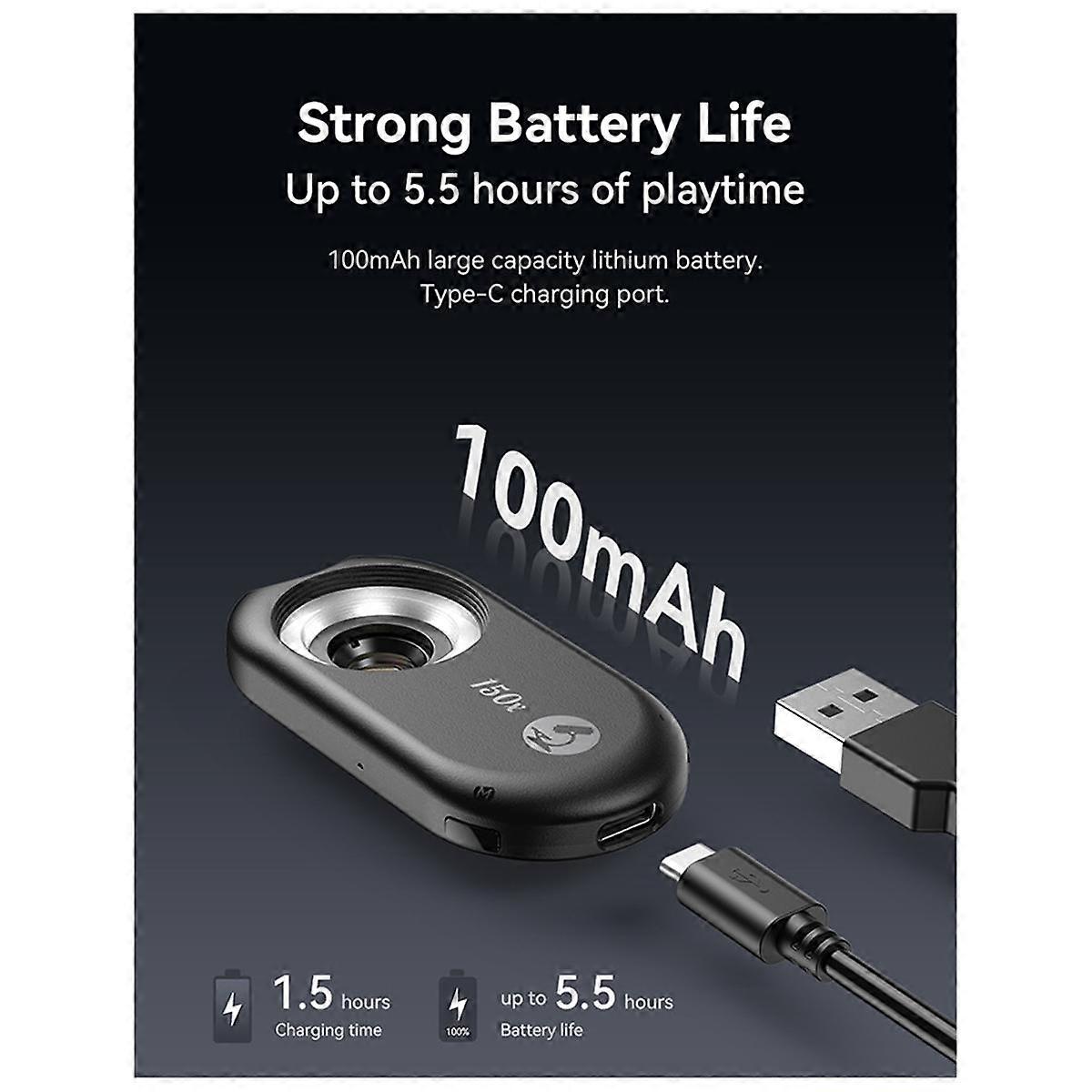 MS150 Portable 150X Mobile Phone Microscope Magnifier HD Mobile Phone Purple Light Detection Universal