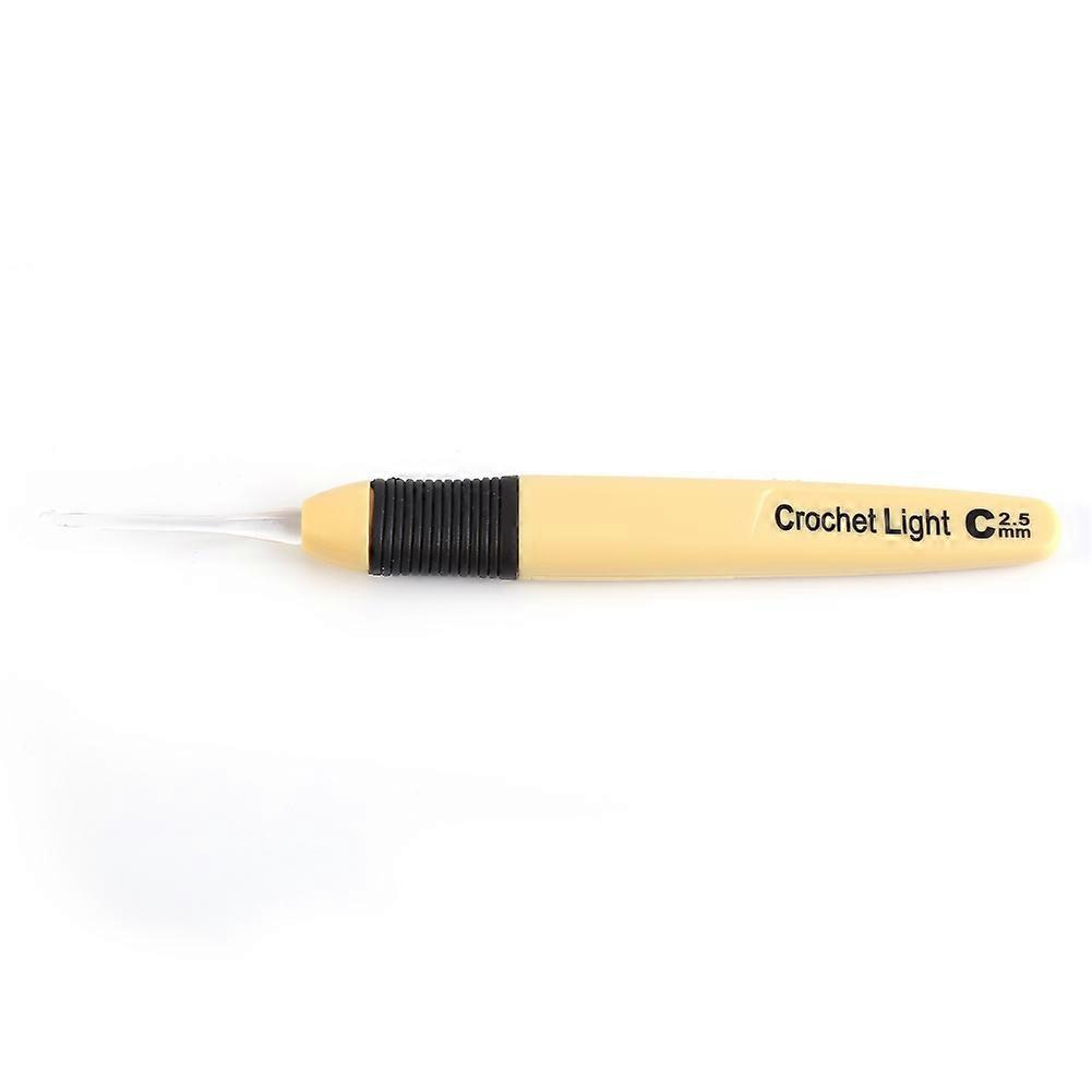1 kpl Led Light Up virkkuukoukku neulepuikot kutoa ompelutyökalujen tarvikkeet (2,5mm)