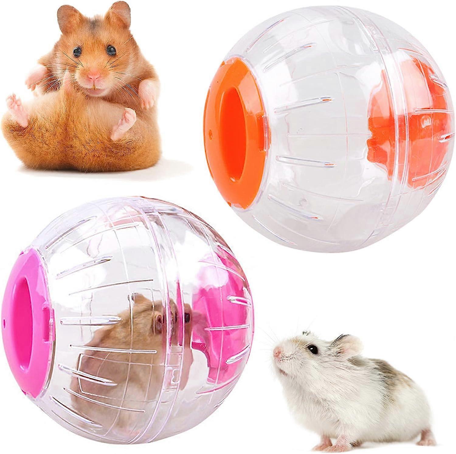 2Pcs Ball  Small Exercise Balls Running Wheel Cute Jogging Balls For Dwarf Small Pet