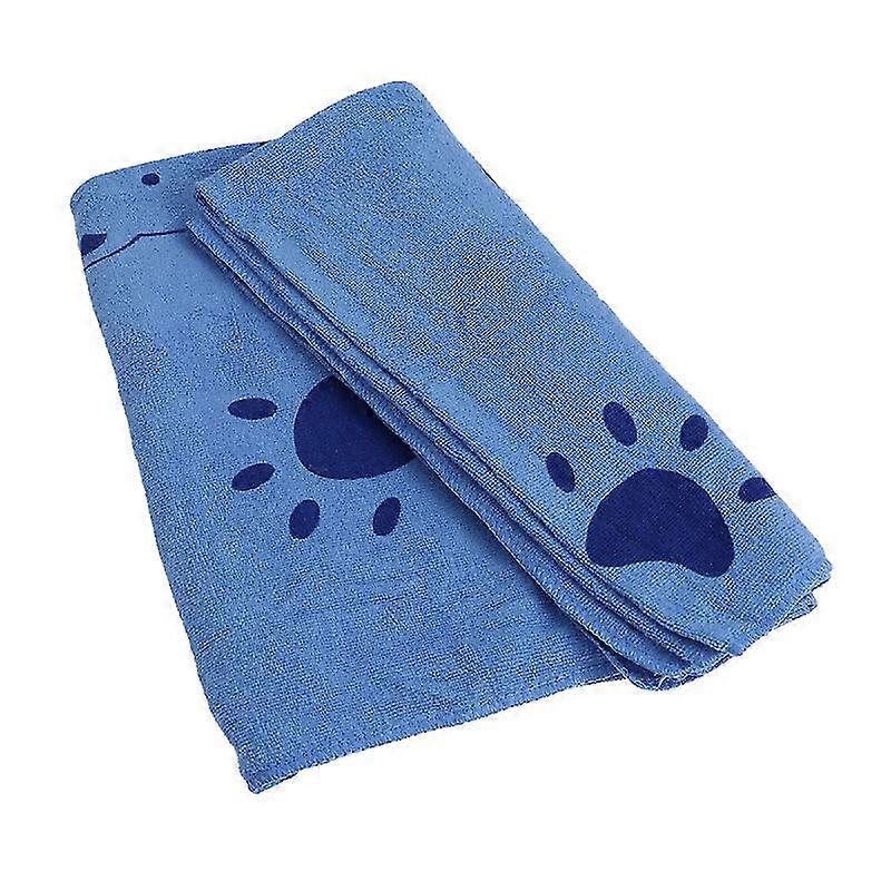 microfiber fast-dry pet bath towel dry towel for pet dog puppy cat over size (blue)
