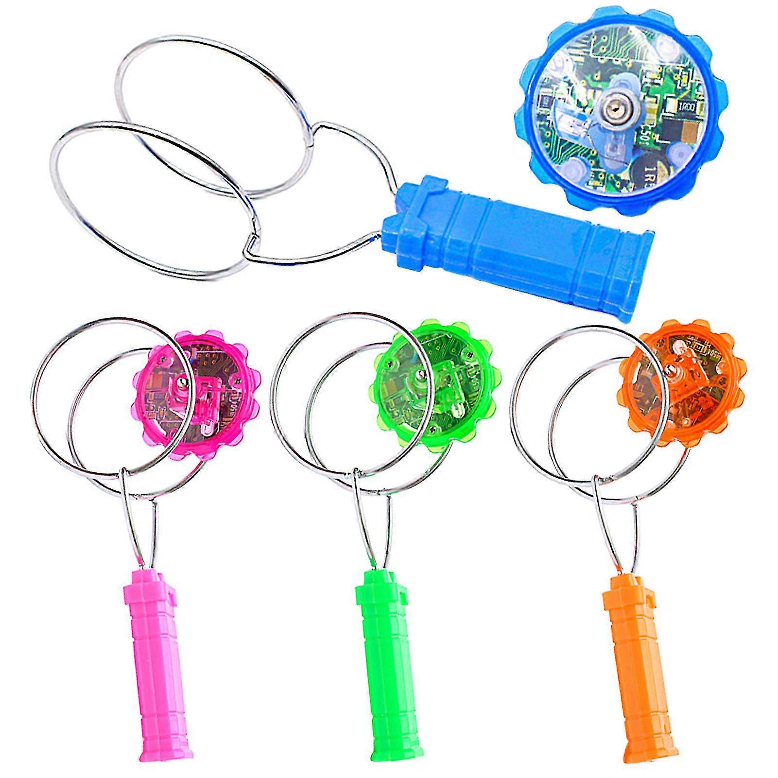 1 Set Magnetic Gyro Luminescent High-speed Smooth Magnetic Spinning Entertainment Stainless Fiery Centrifugal Spinning Gyro Kids Gifts Jiyuge