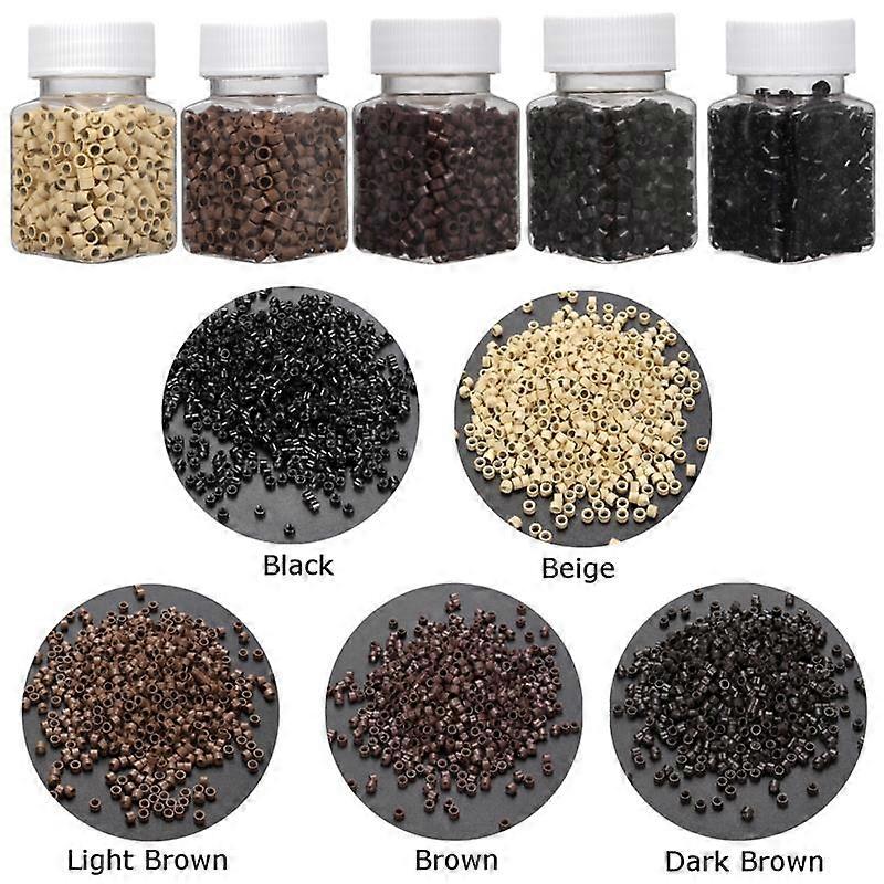 ננו חרוזי מיקרו טבעות סיליקון מרופדות 3MM תוספות שיער 500pcs כלי משיכה
