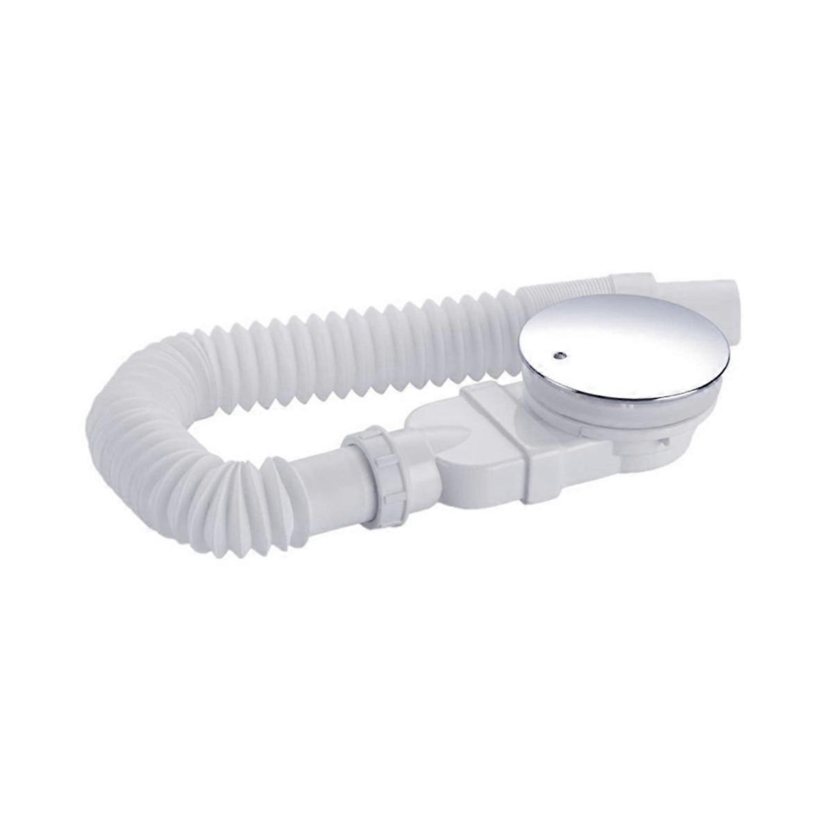 Low Profile Shower Drain Chrome Plated ABS Shower Tray Siphon Slim Odor Prevention Drain Trap Side
