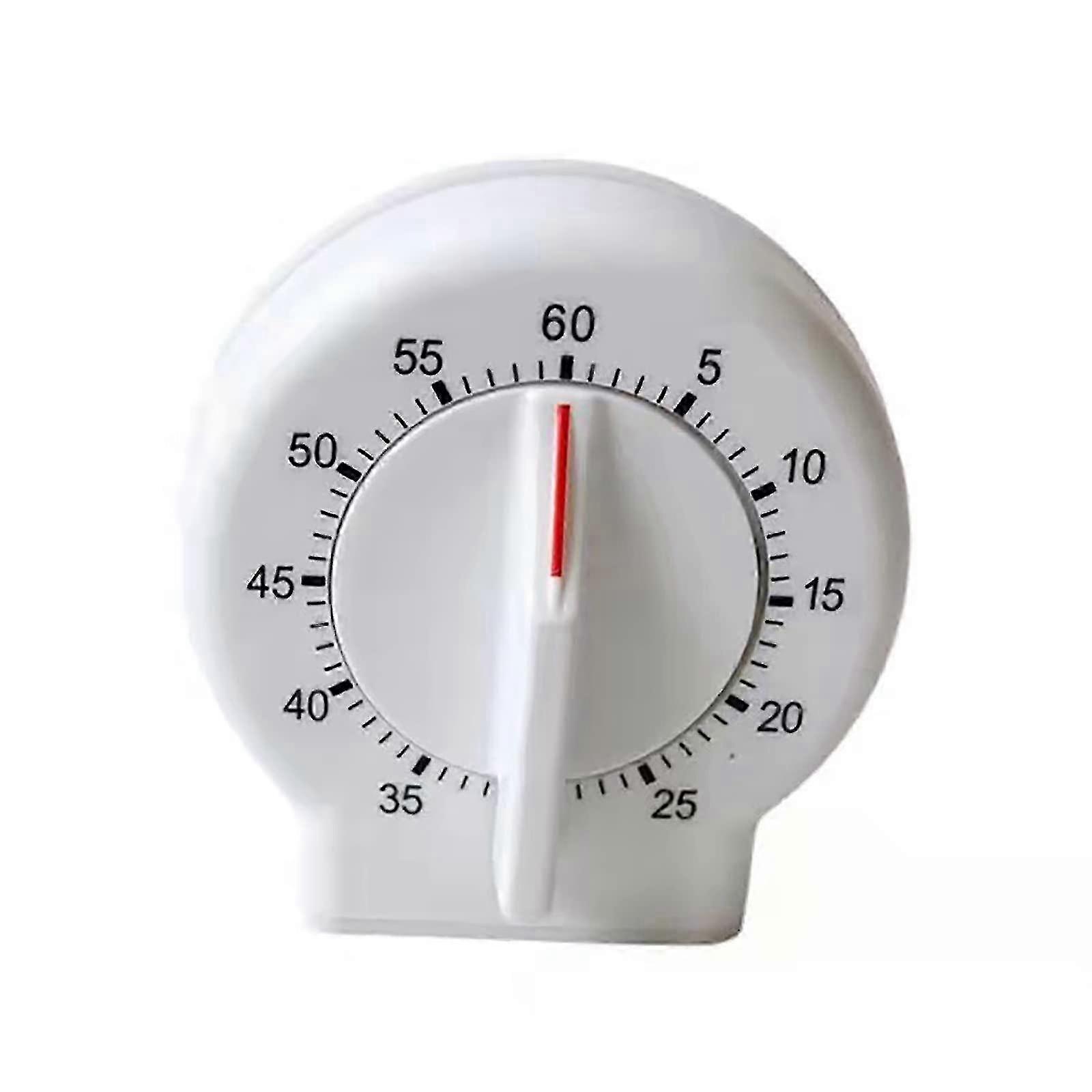 Kitchen Timer, Easy To Read 60 Minute Mechanical Timer (white)