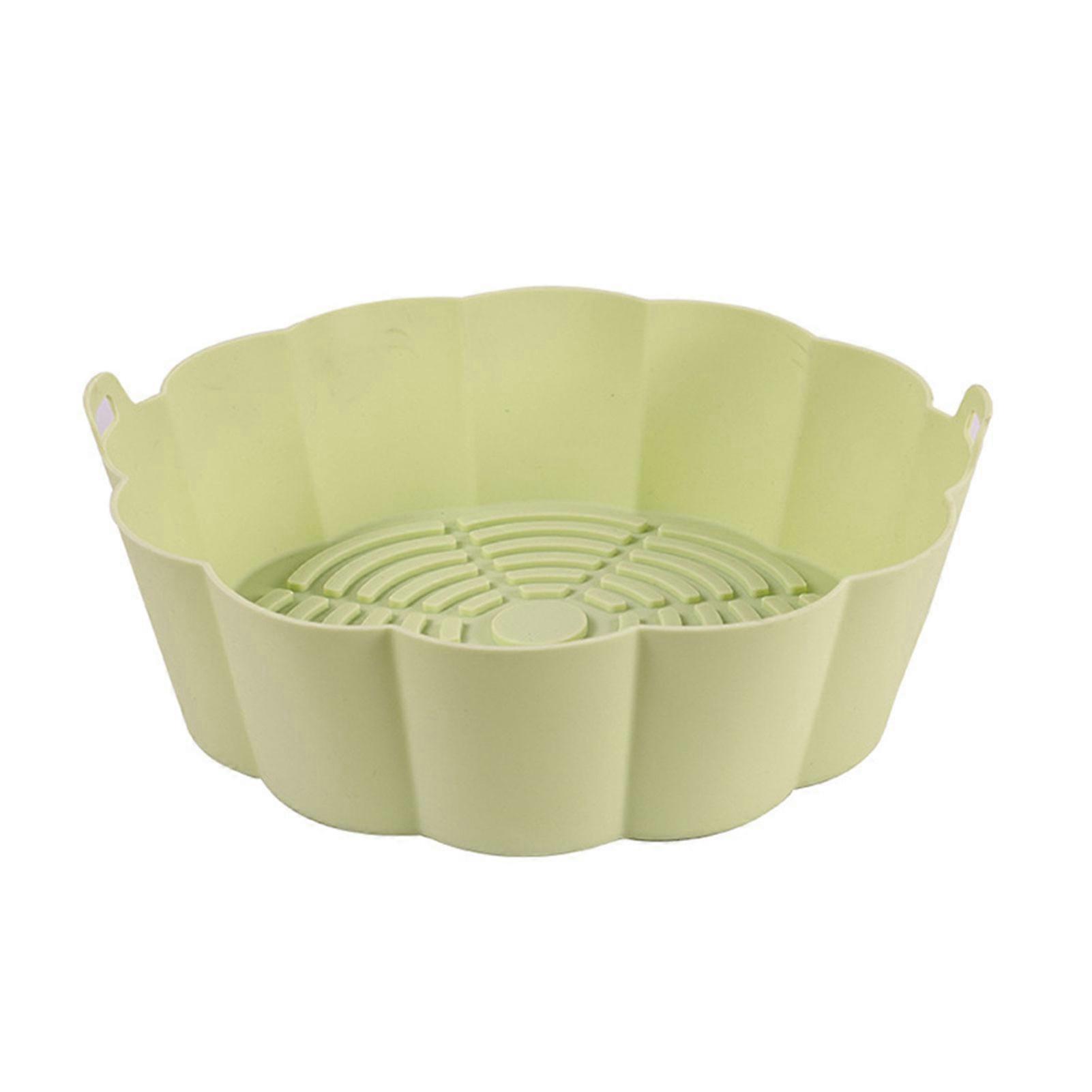 Silicone Flower Shape Air Fryer Pot Tray Non-stick Practical Dishwasher Safe Tray for Cake Pan Air Fryer Accessories