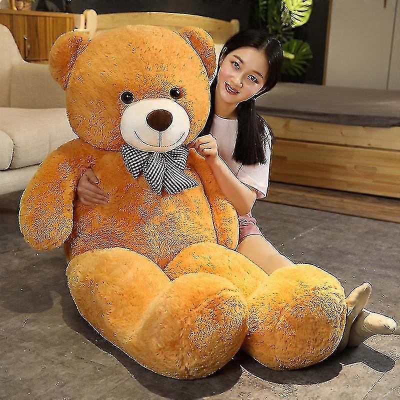 דוב אמריקאי ענק בובת קטיפה רך ממולא בעלי חיים צעצועים קטיפה ילדים בנות פופולרי אוהב האהבה יום הולדת מתנה אור