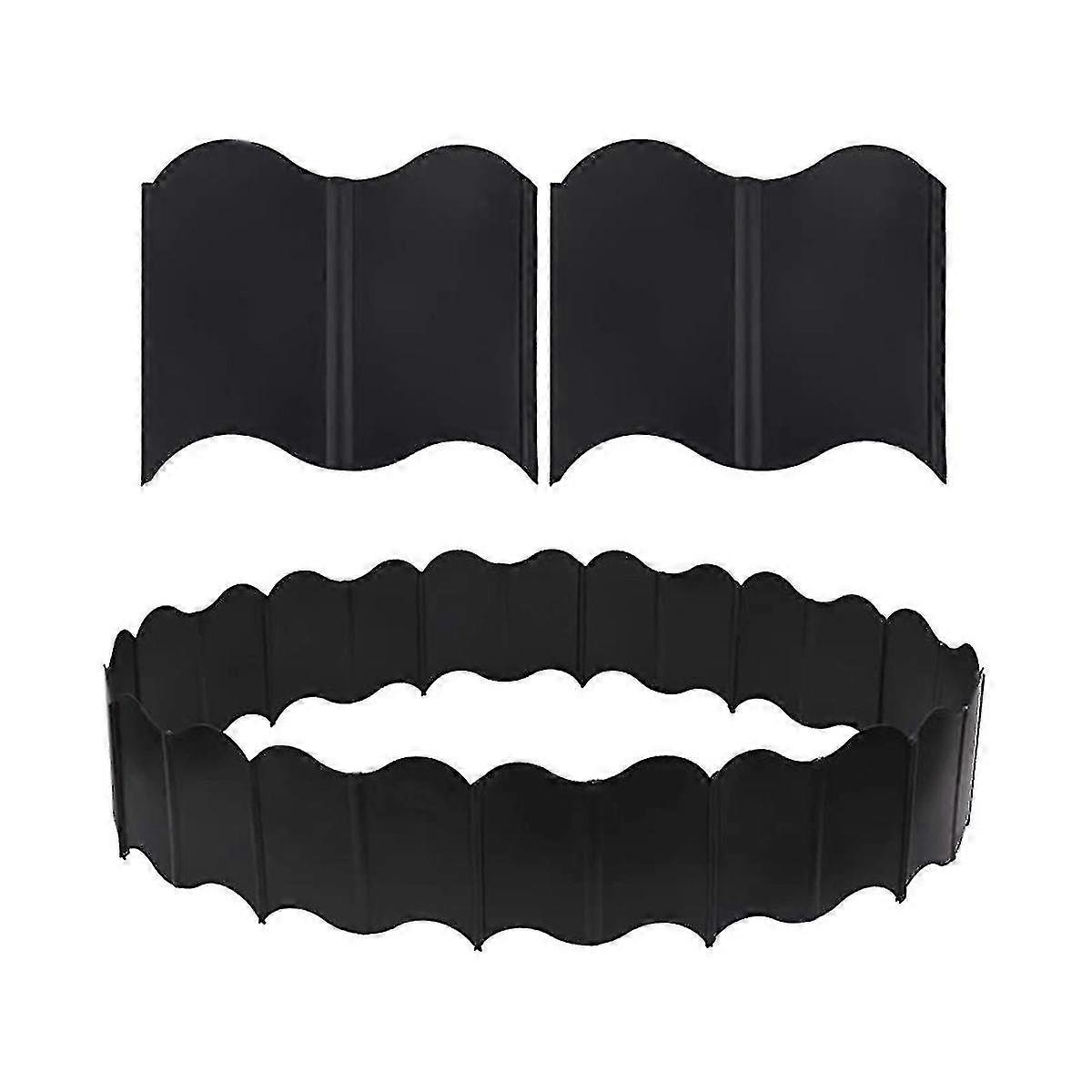 Garden Lawn Edging - 20 Pack Landscape Border Flexible Edging Plastic Palisade Fence Diy Decorative-Yvan