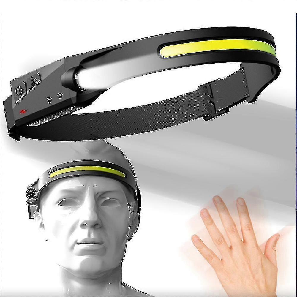 Cob Led 90000lm Riding Headlamp 1200mah Usb Rechargeable Hunting Flashlight Work Light Head Lamp Torch