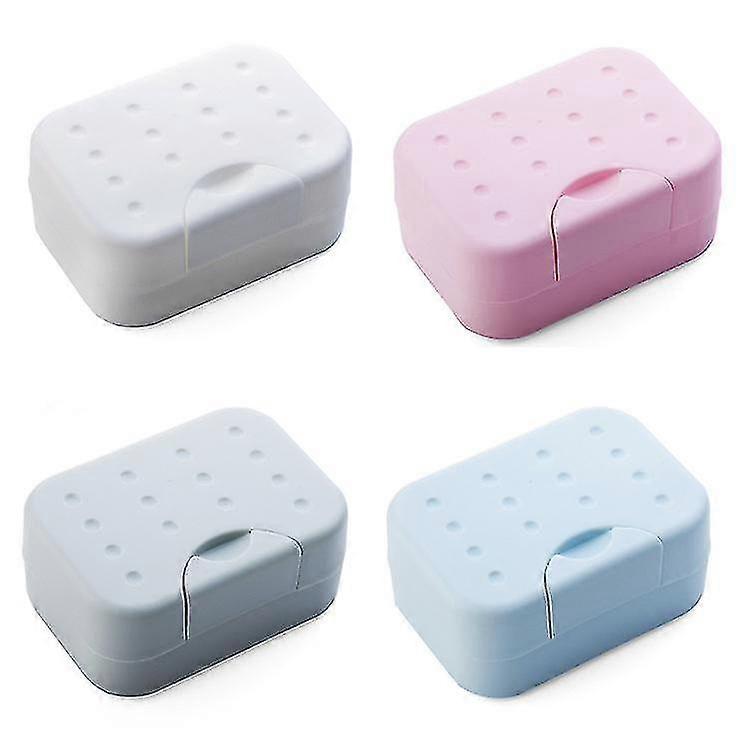 4 Pack Soap Box With Lid Plastic Easy To Clean