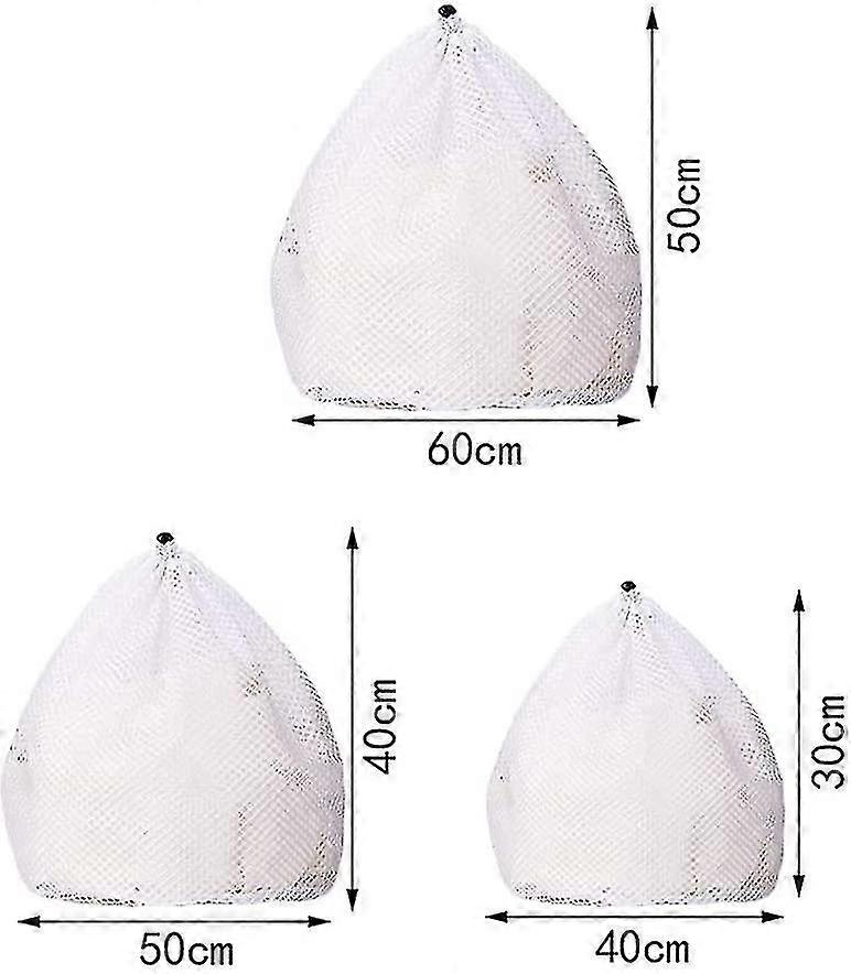6 Pcs Drawstring Mesh Laundry Bag. 3 Sizes Durable Laundry Net Washing Bag