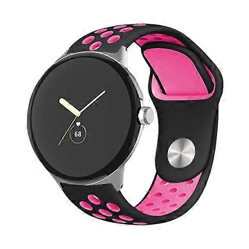 For Google Pixel Watch Two-color Reverse Buckle Silicone Watch Band