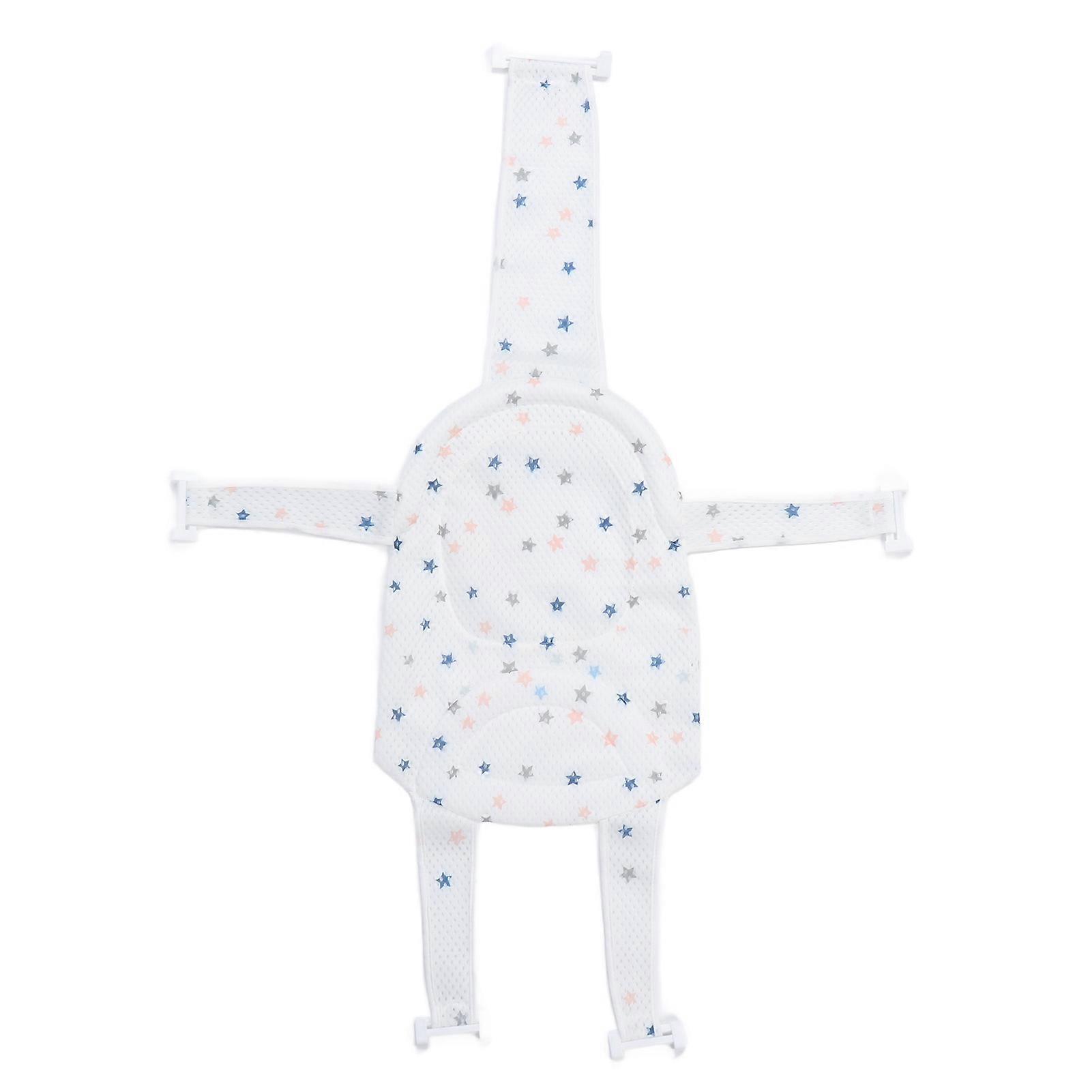 Baby Bath Seat Support Slip Proof Universal Detachable Net Bathtub Sling Shower Mesh White