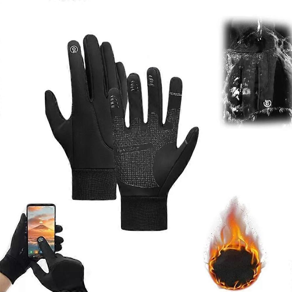 قفازات الشتاء الحرارية شاشة تعمل باللمس قفاز مقاوم للماء يندبروف دافئ لقيادة ركوب الدراجات الجري