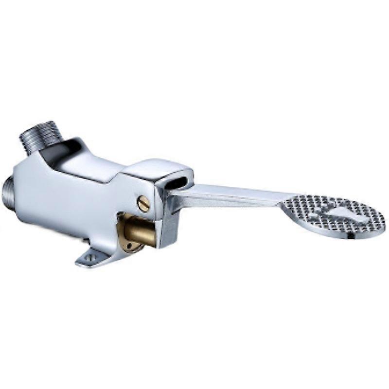 Floor Mount Single Pedal Valve, Polished Chrome