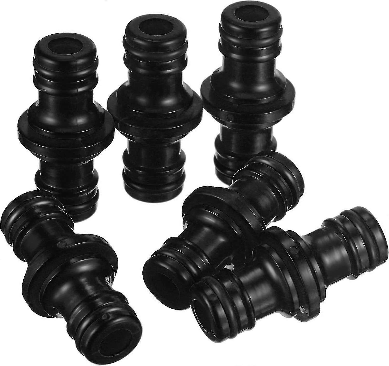 6 Pieces Hose Connector, Two Way Coupling Extender, Secure Two Hoses, Double Connector Hose Connector Extension, For Garden Hoses, Plastic Faucet Conn