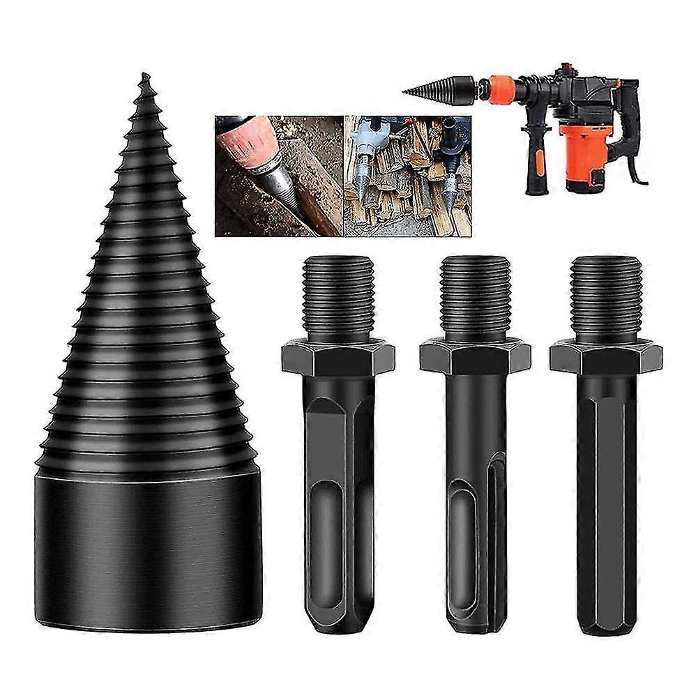 Log Splitter, 3pcs Bit Removable Cs Kindling Splitting Bits Duty Elect