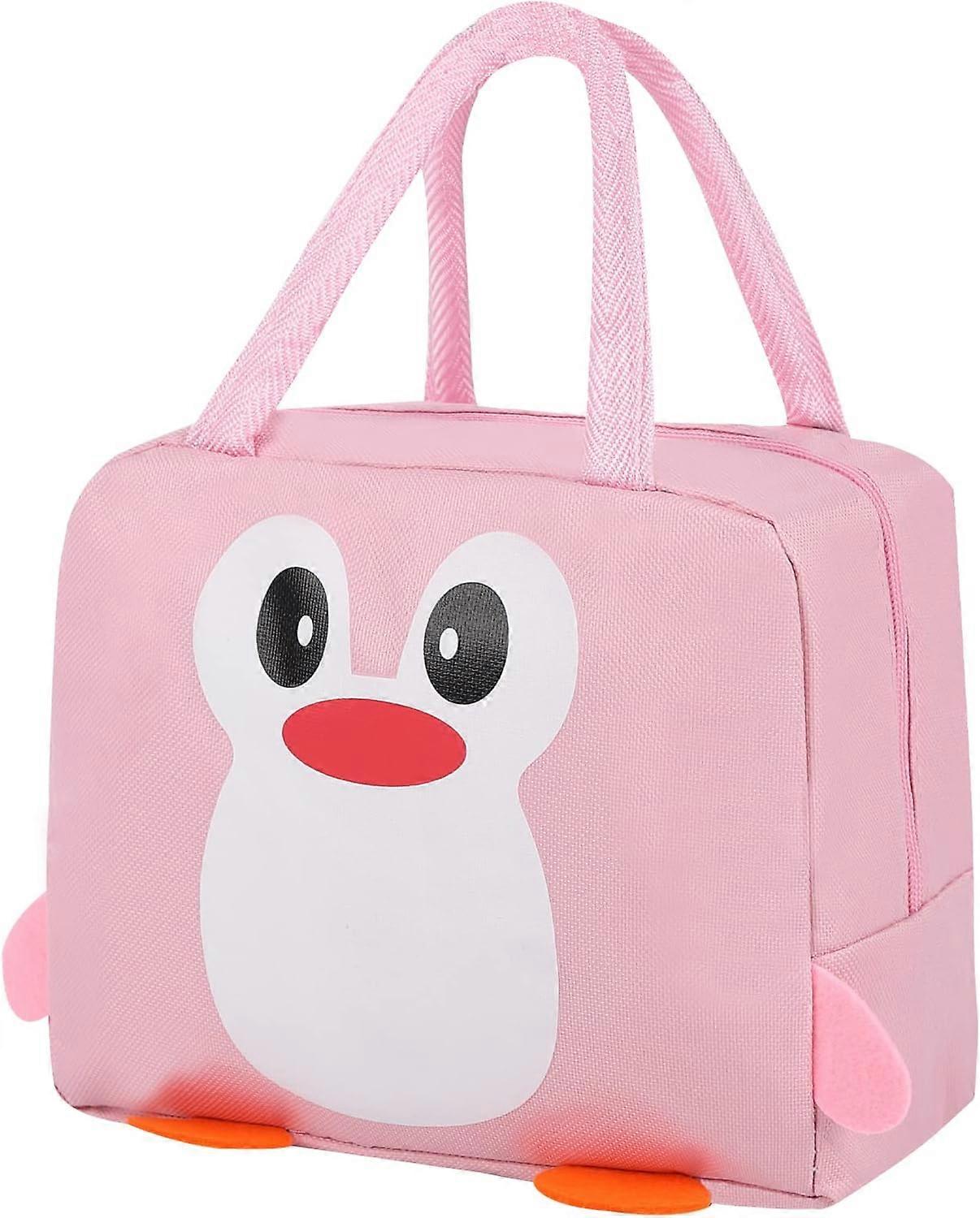 Insulated Lunch Bag, Reusable Cooler Bag, Cartoon Lunch Box Container, Tote Lunch Bag with Zipper, Easy Clean Lunch Box Bag