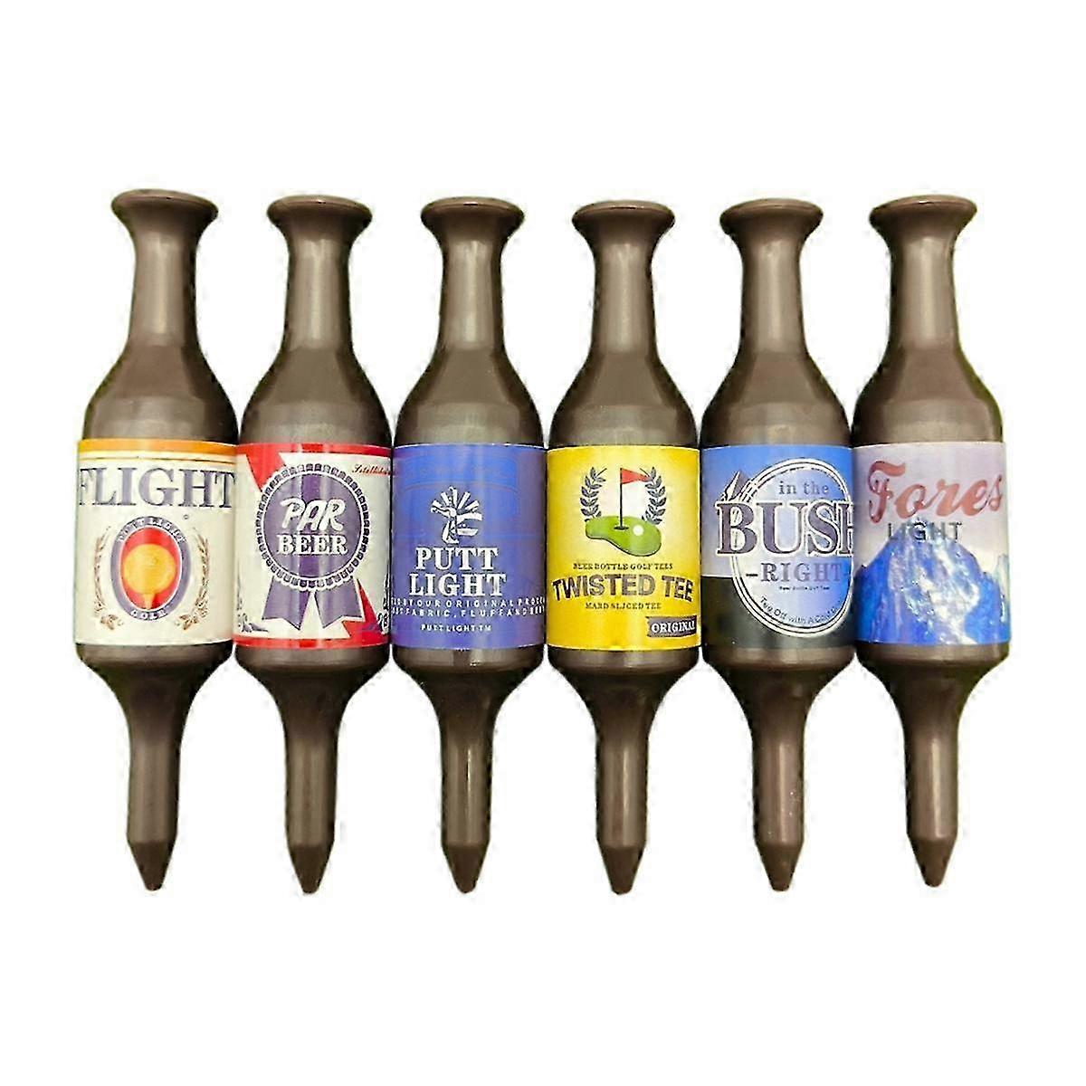 6Pcs Golf Tees Beer Bottle Golf Tees for Golfers