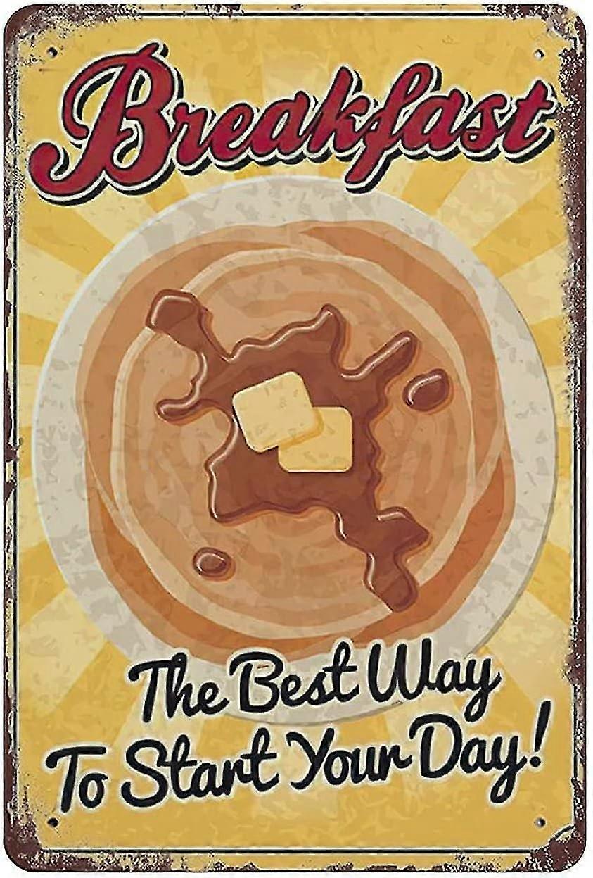 Placa de Metal Lata Pôster de Café da Manhã Vintage Cartaz de Metal 8x12 Polegadas OU 12x16 Polegadas Modo 2067