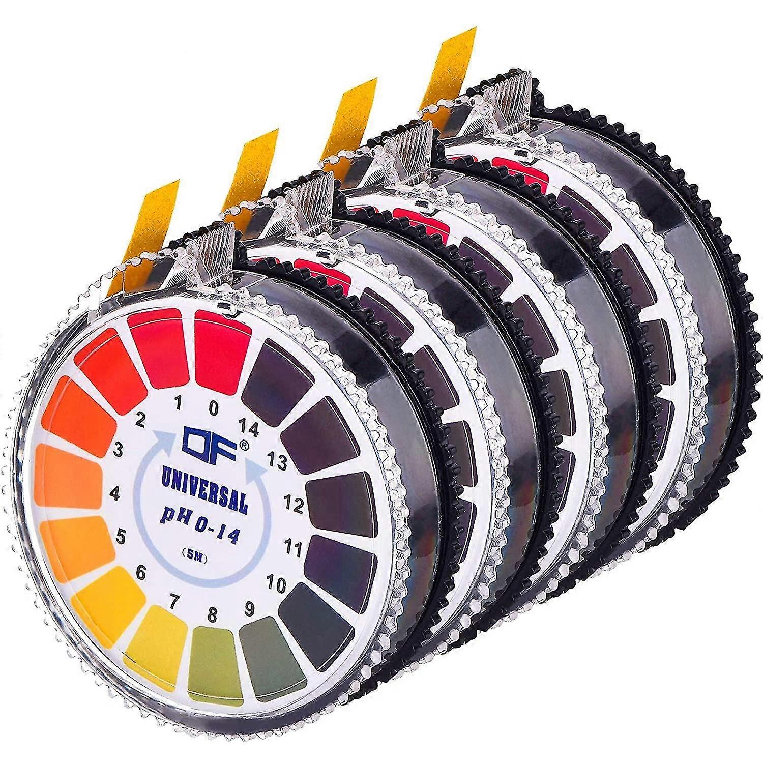 4 Rolls pH Test Strips Full Range 0-14 16.4ft/Roll