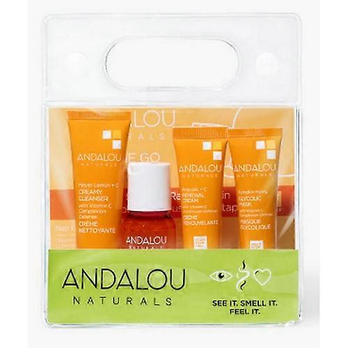 Andalou Naturals On The Go Essentials The Brightening Routine ,4 Count
