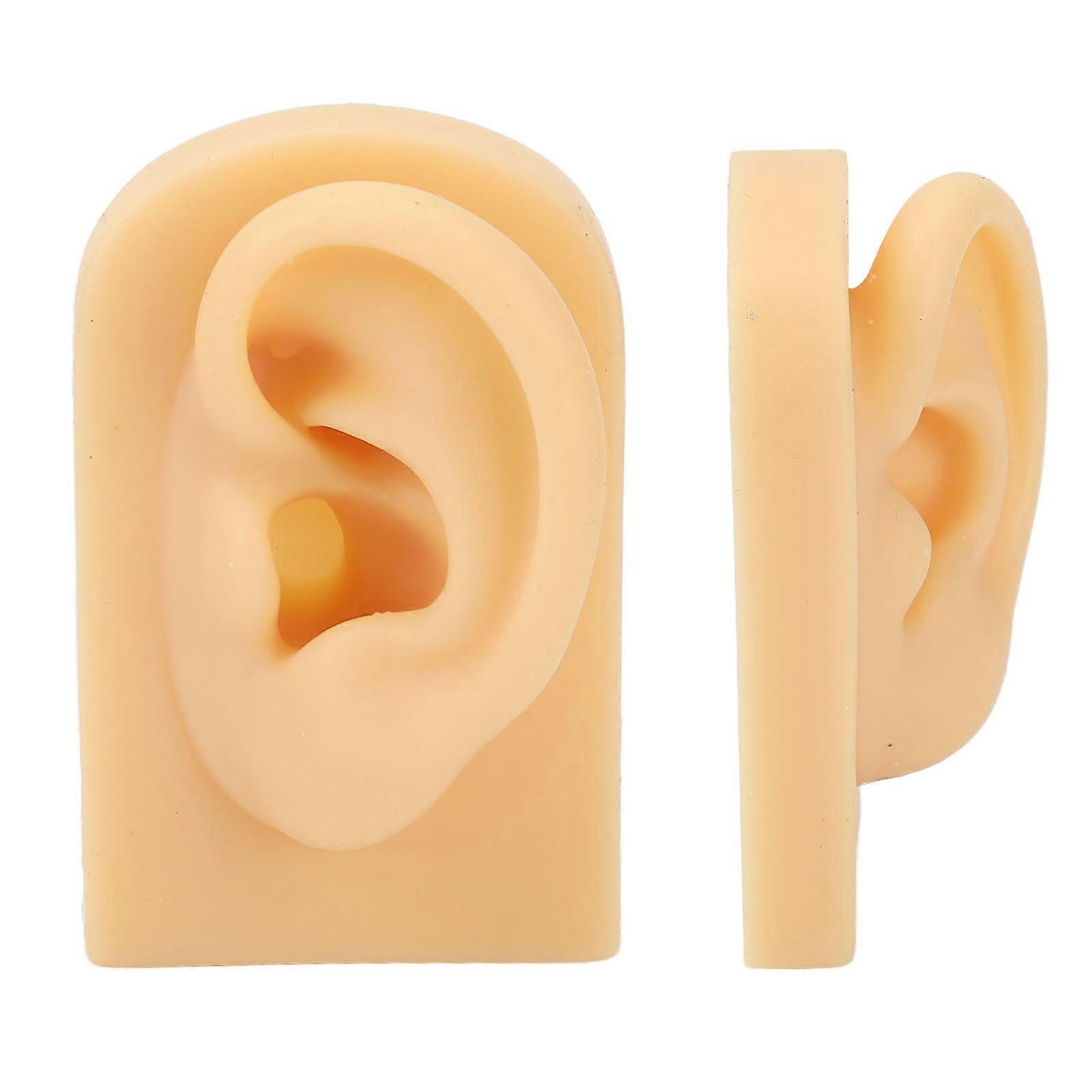Soft Silicone Flexible Ear Model for Jewelry Display and Piercing Practice Left Side