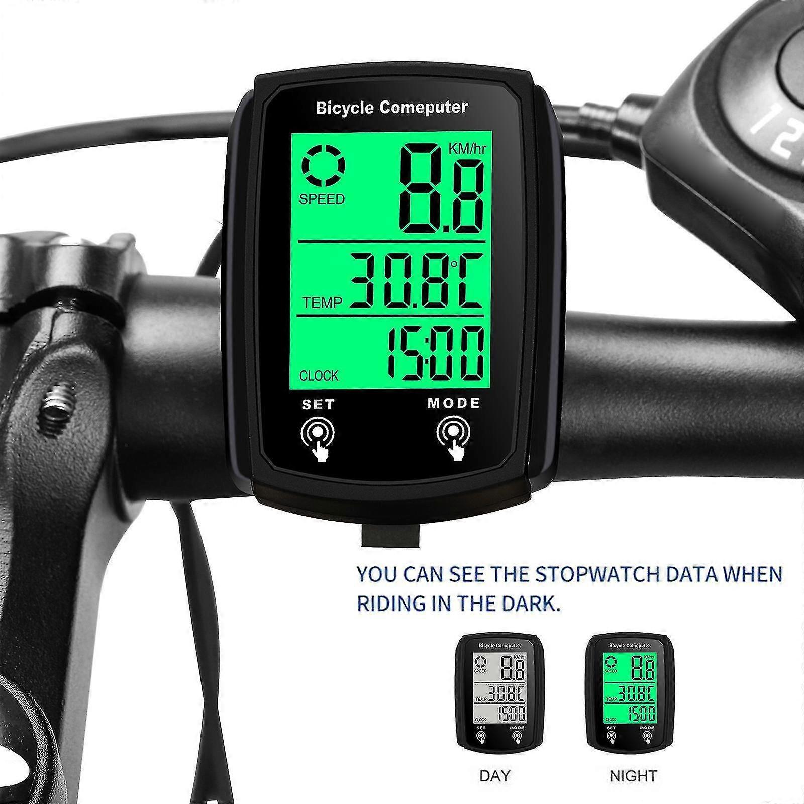 Wireless Mountain Bike Speed Computer Waterproof Bicycle Odometer