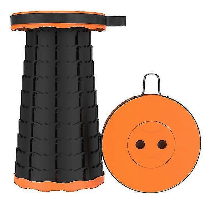 Outdoor Folding Telescopic Stoolportable Adjustable Stool For Fishingorange