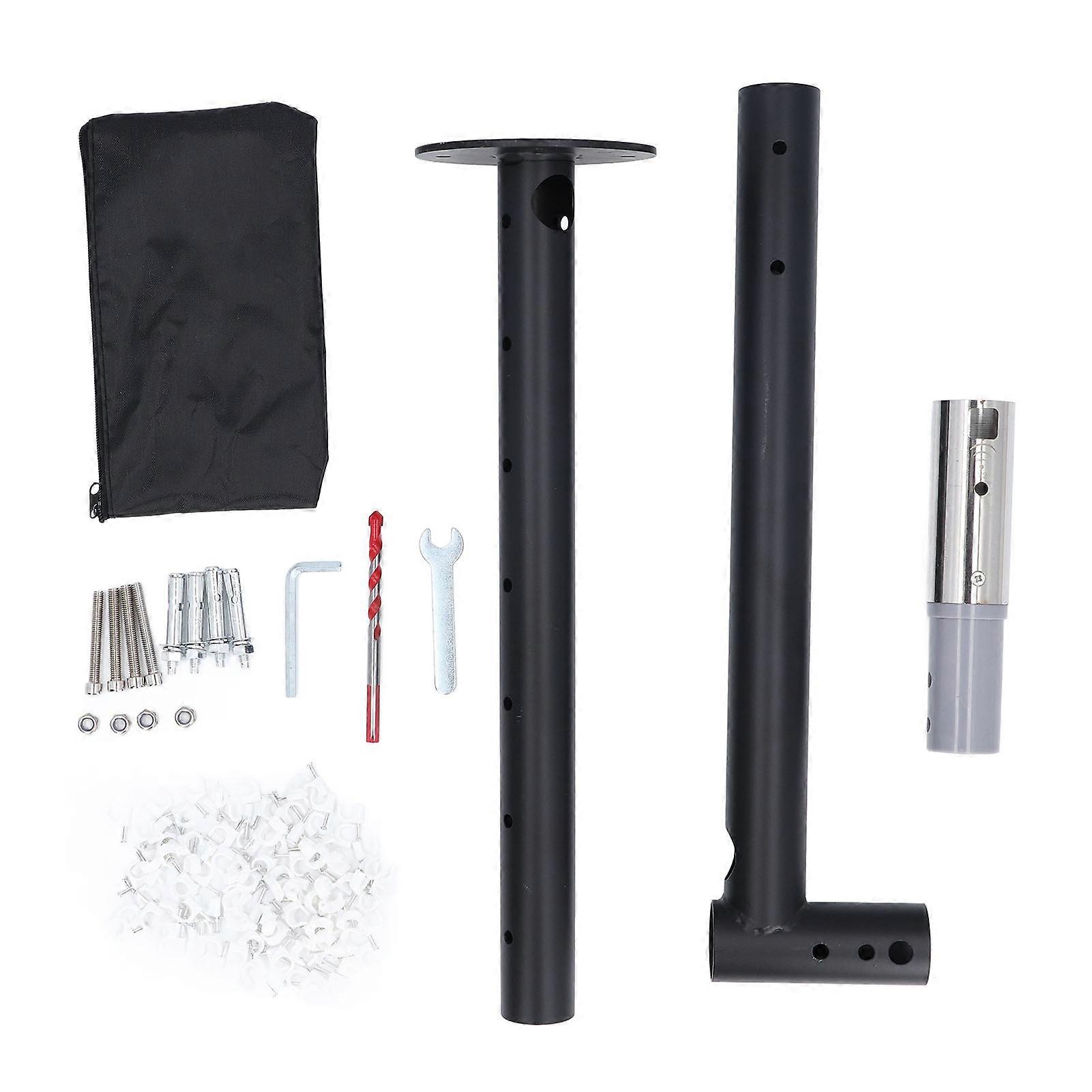 Adjustable Long Wall Mount Kit for Starlink with Adapter, Aluminum Alloy Cable Protector, Roof Mount for Starlink Satellite Internet Kit
