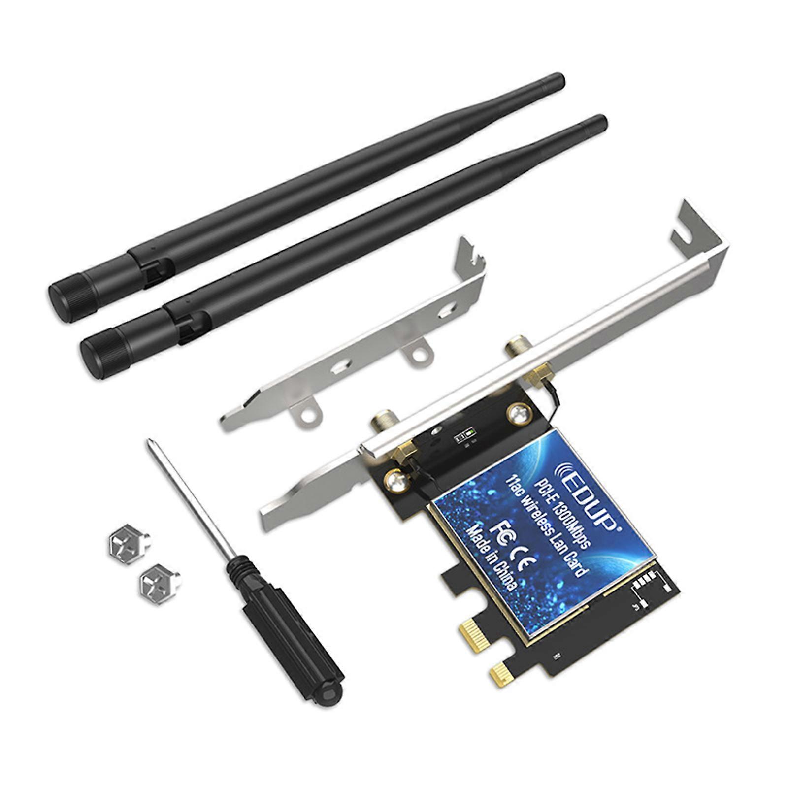 EDUP 1300Mbps PCIE WIFI Network Card Dual Band 2.4G / 5GHz Wireless WiFi Adapter