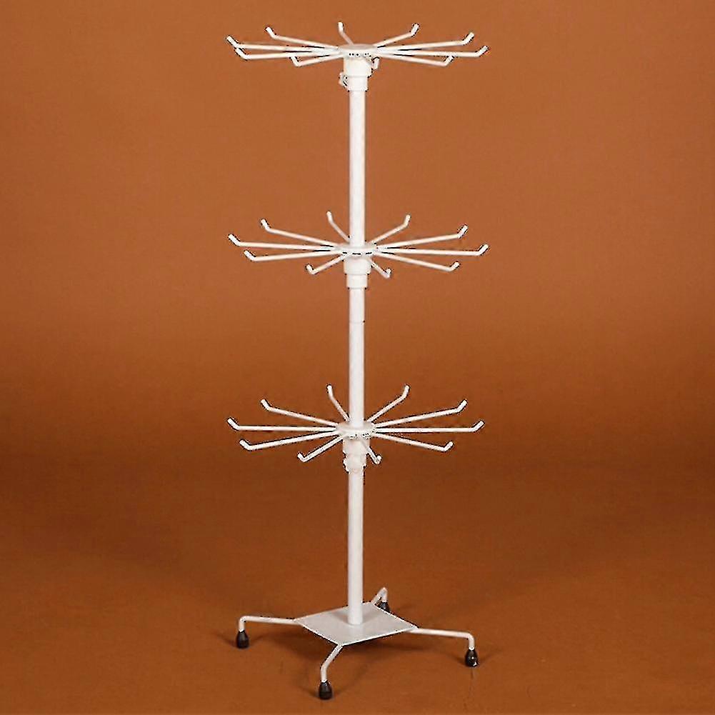 3 מעמד תצוגה שכבה דלפק עליון מתלה מסתובב מתכת כסף לקניונים, אולם תצוגה, חנות קמעונאית